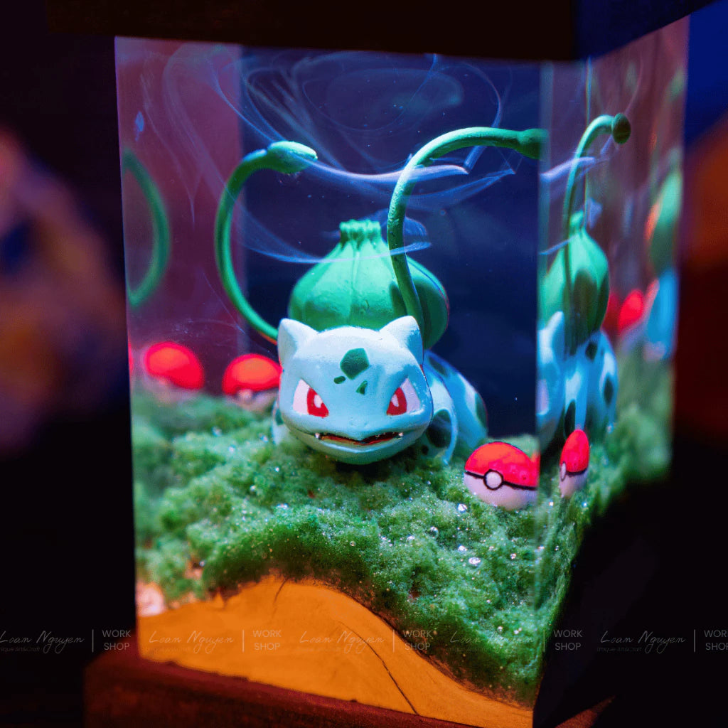 Bulbasaur Pokemon Night Light, Desk and Bedroom Decoration, Handcrafted, Ideal as a Gift - CDResin.com