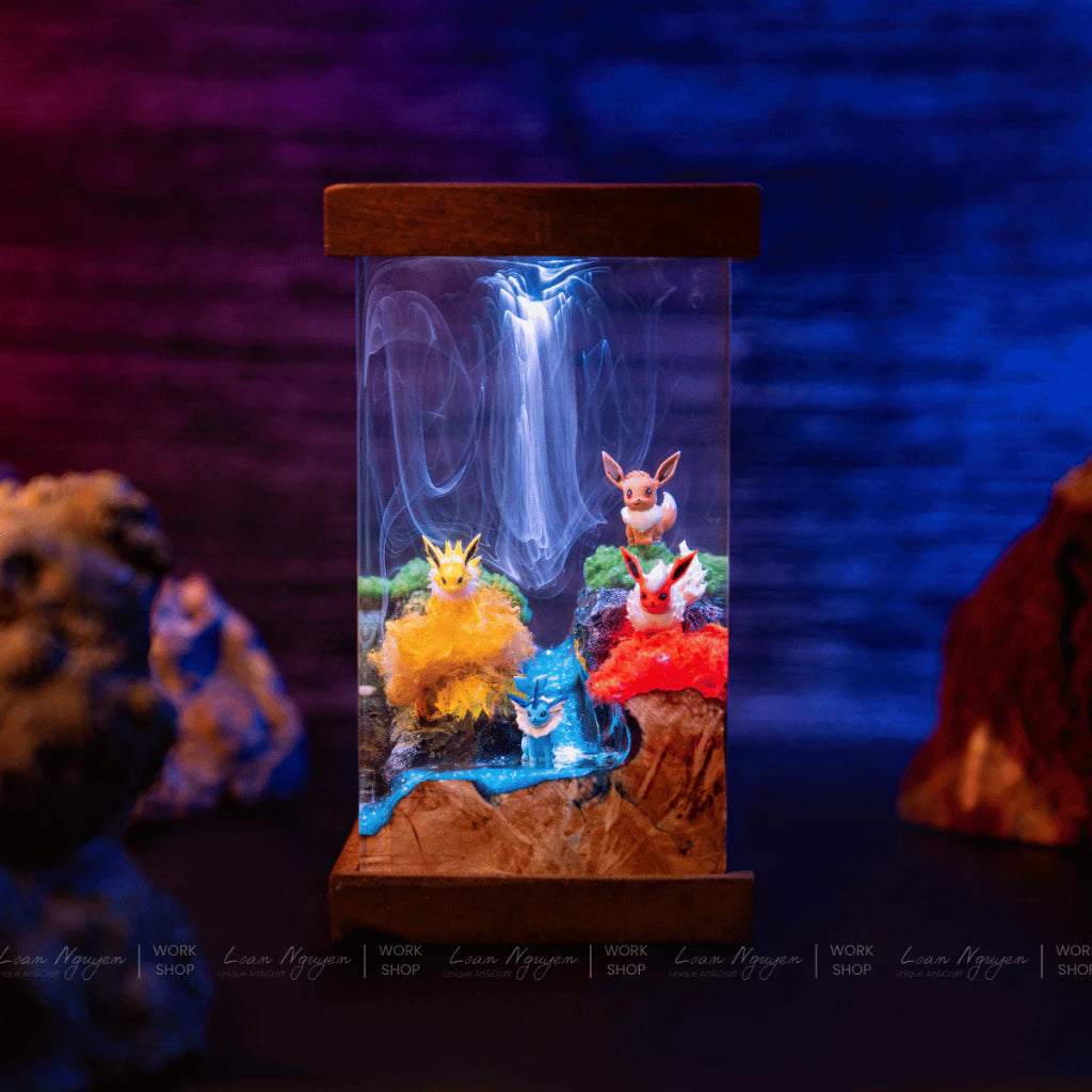Eevee Evolution Pokémon Night Light, Decorative, for Bedroom, Handcrafted, Ideal as a Gift - CDResin.com