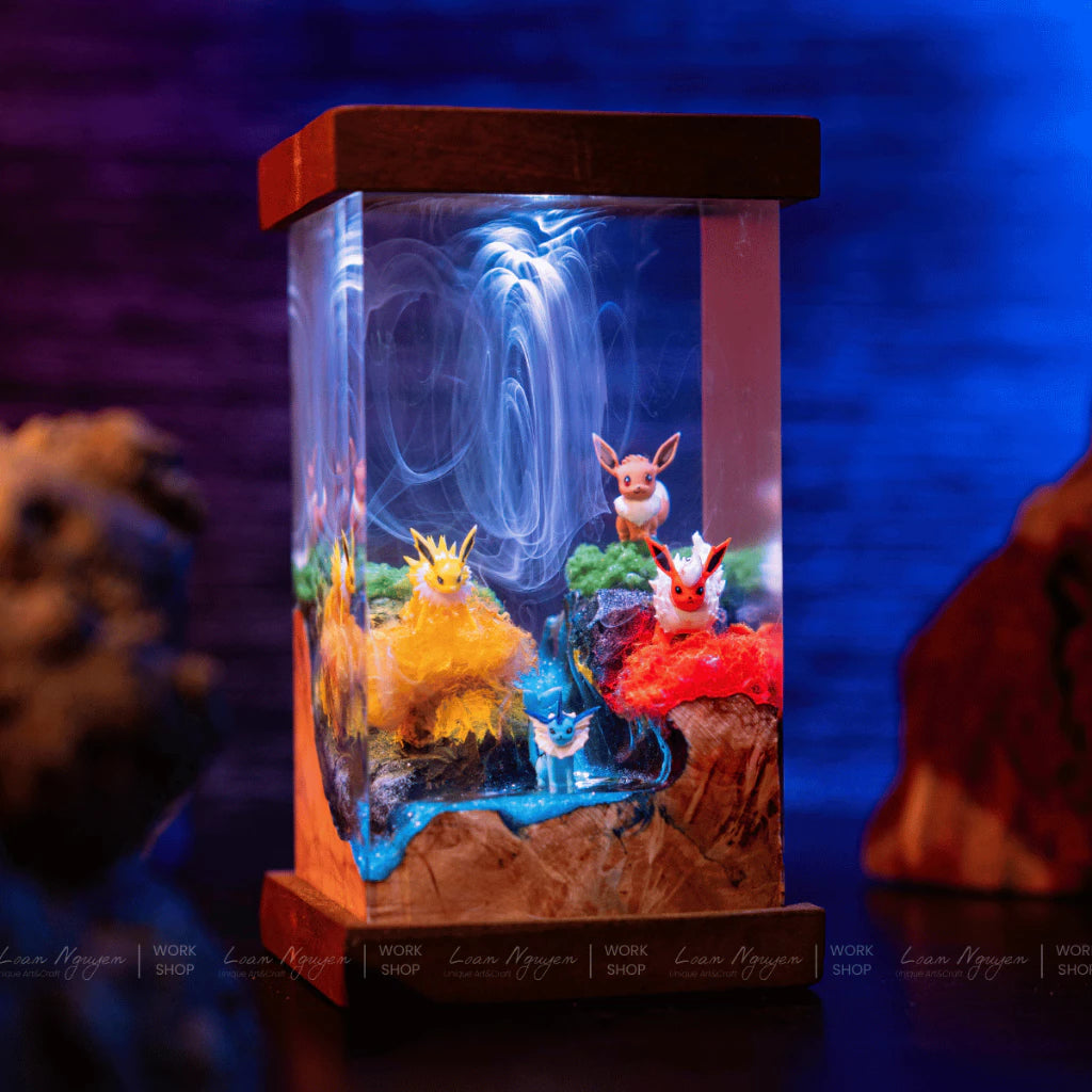 Eevee Evolution Pokémon Night Light, Decorative, for Bedroom, Handcrafted, Ideal as a Gift - CDResin.com