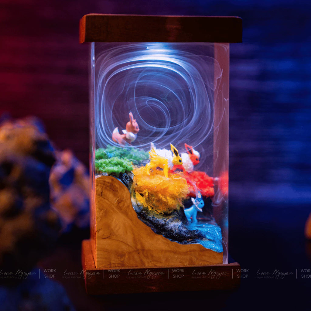 Eevee Evolution Pokémon Night Light, Decorative, for Bedroom, Handcrafted, Ideal as a Gift - CDResin.com