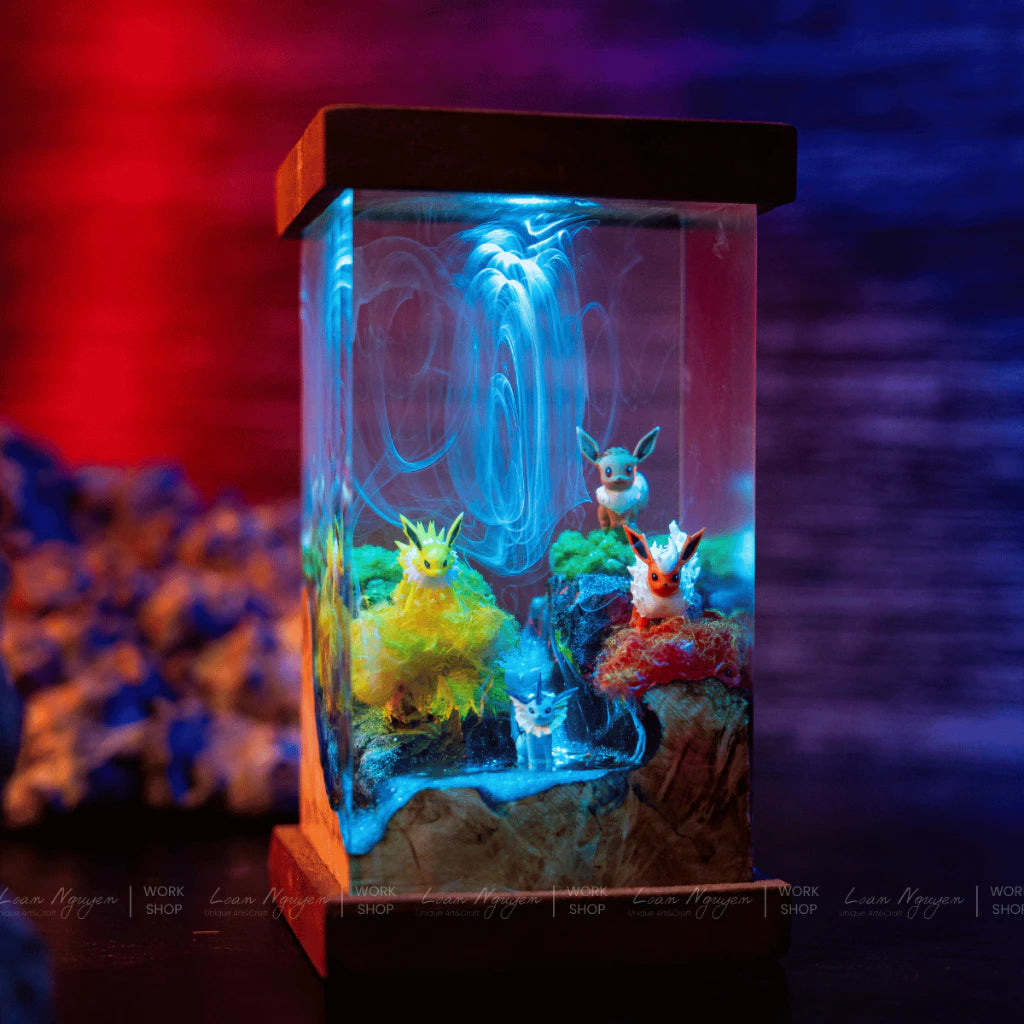 Eevee Evolution Pokémon Night Light, Decorative, for Bedroom, Handcrafted, Ideal as a Gift - CDResin.com