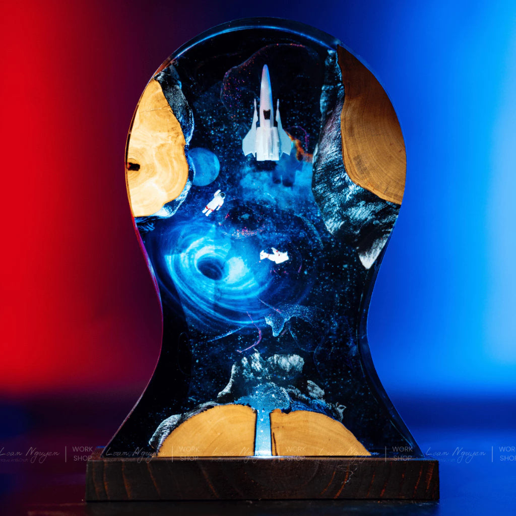 Galaxy Black Hole Night Light, Desk and Bedroom Decoration, Handcrafted, Perfect for Gifting - CDResin.com