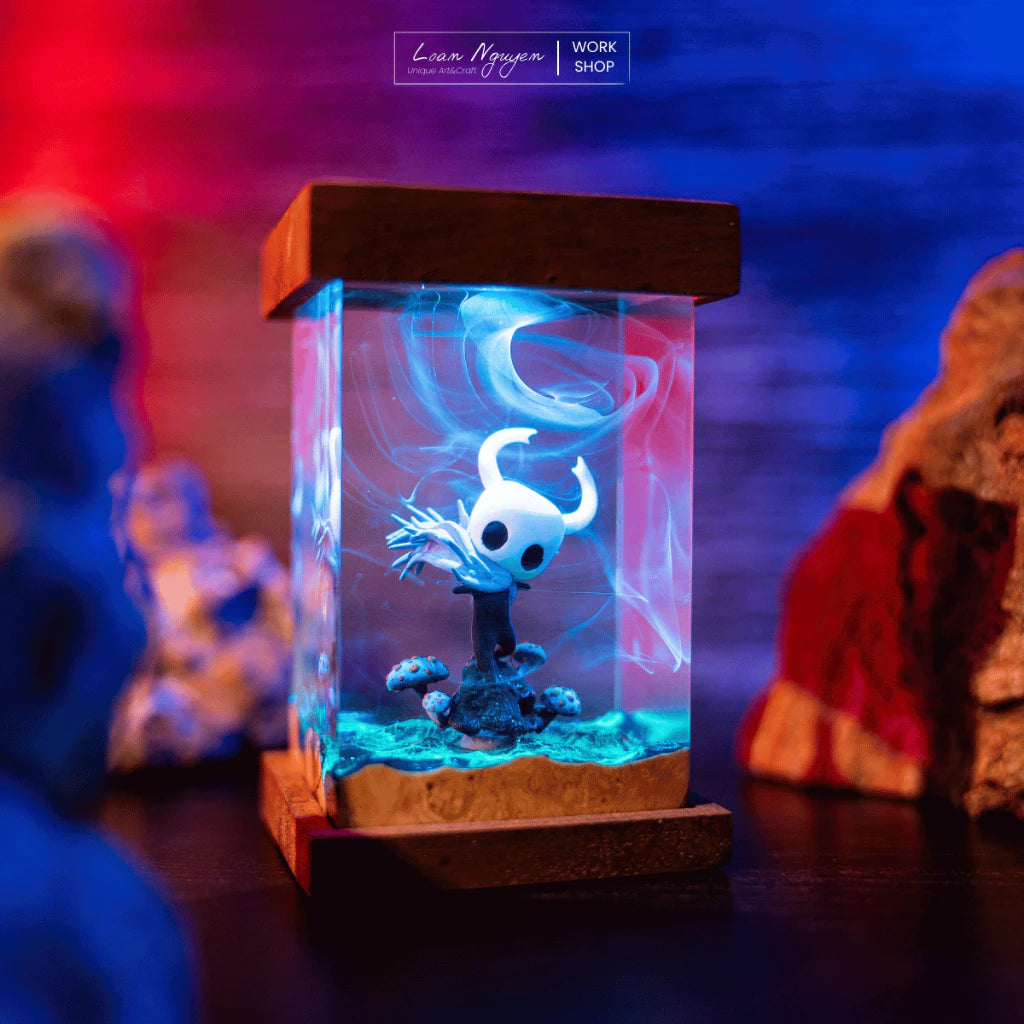 Handmade Hollow Knight Night Lamp, for Desk or Bedroom Decoration, Perfect as a Gift - CDResin.com