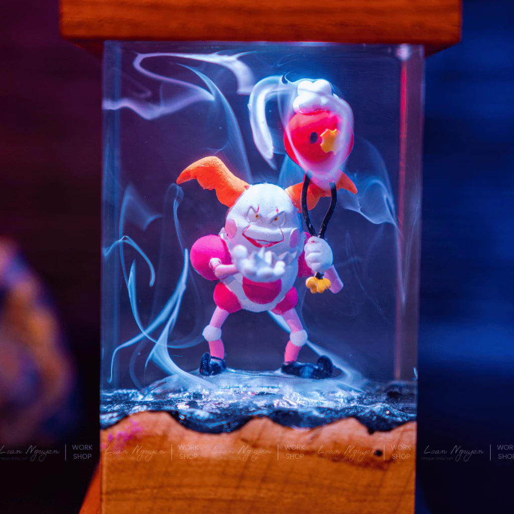 Mr. Mime Night Light, Desk Decoration, Bedroom, Handmade, Ideal for Gift Giving - CDResin.com