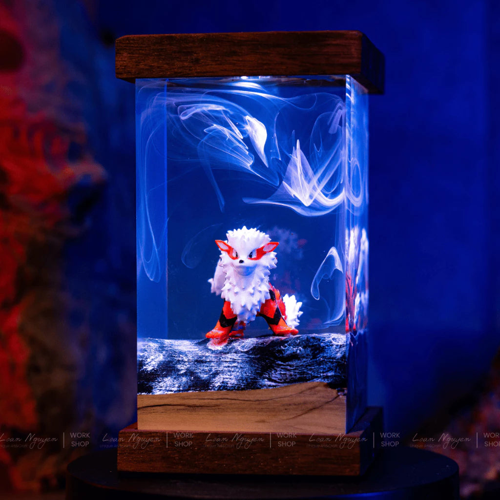 Pokemon Arcanine Night Light, Desk Decoration, Handmade for Bedroom, Perfect as a Gift - CDResin.com