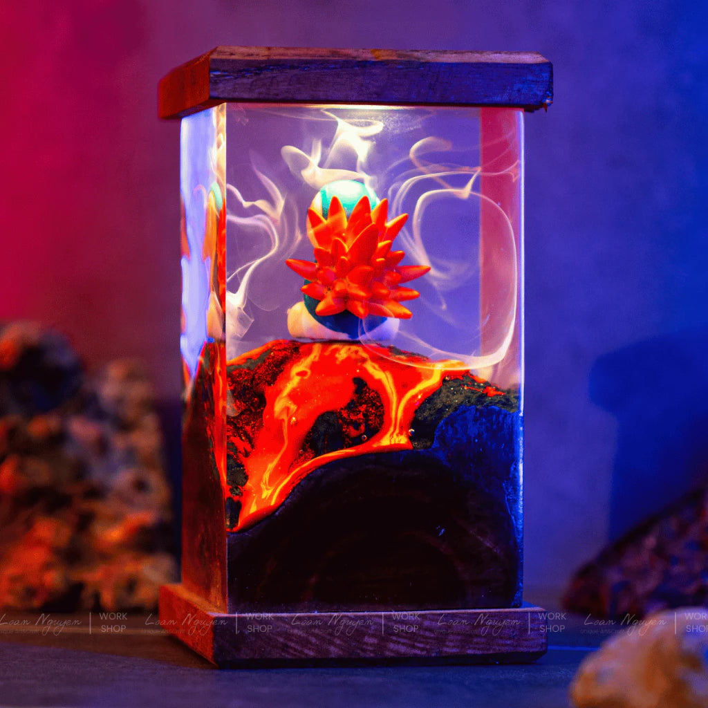 Pokemon Cyndaquil Night Light, Desk Decoration, Bedroom, Handmade, Perfect for Gifting - CDResin.com