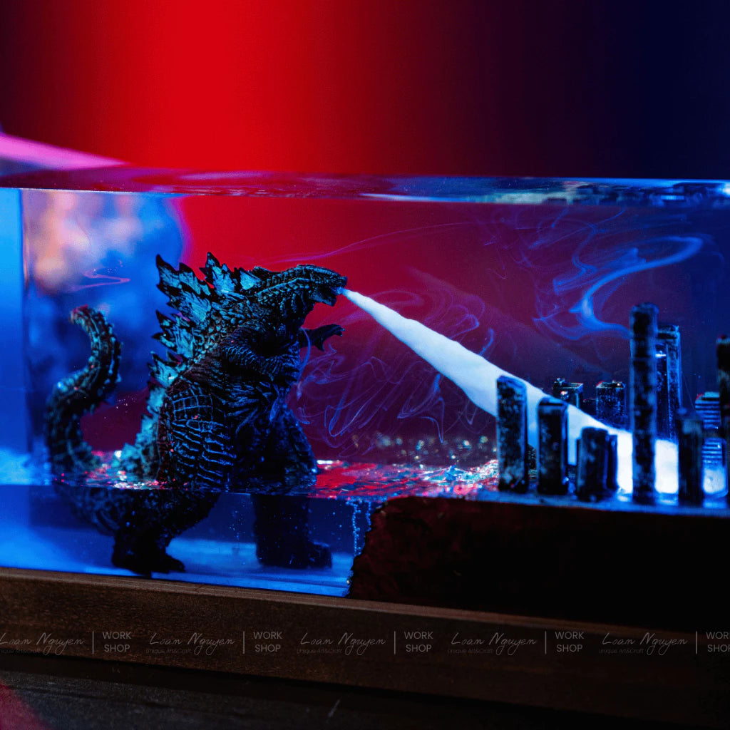 Pokemon Godzilla Night Lamp (horizontal), City Destroyer, Decorative, Handcrafted, Ideal as a Gift - CDResin.com