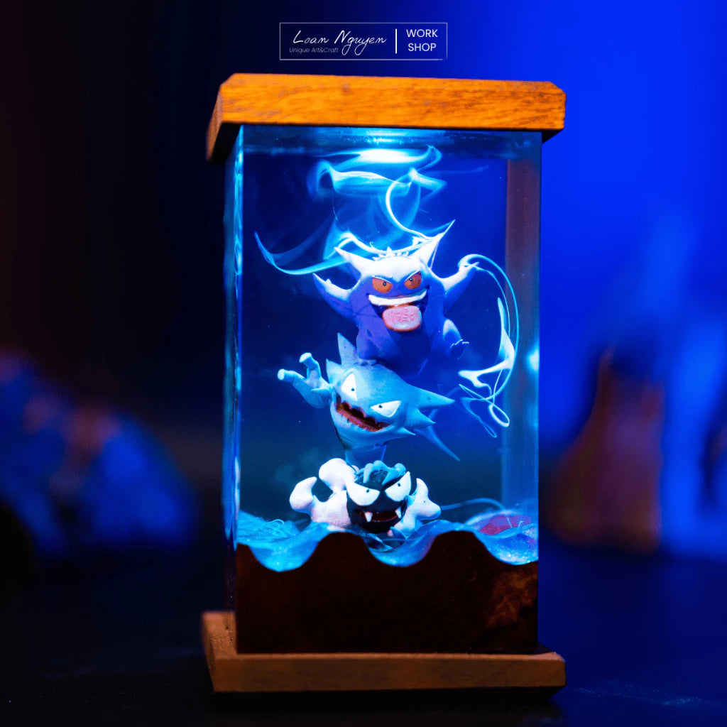 Pokemon Sleep Light - Gengar, Desk Decoration, Bedroom, Handmade, Ideal for Gifting - CDResin.com