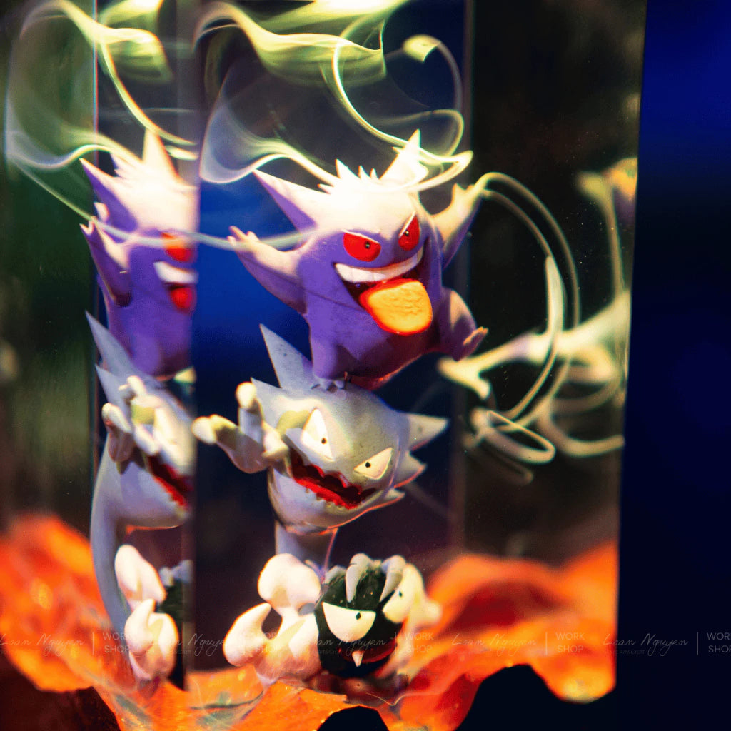 Pokemon Sleep Light - Gengar, Desk Decoration, Bedroom, Handmade, Ideal for Gifting - CDResin.com