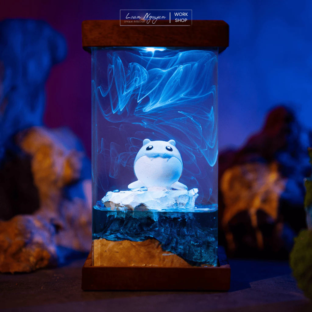 Pokemon Spheal Night Light, Desk Decoration, Handmade for Bedroom, Perfect as a Gift - CDResin.com