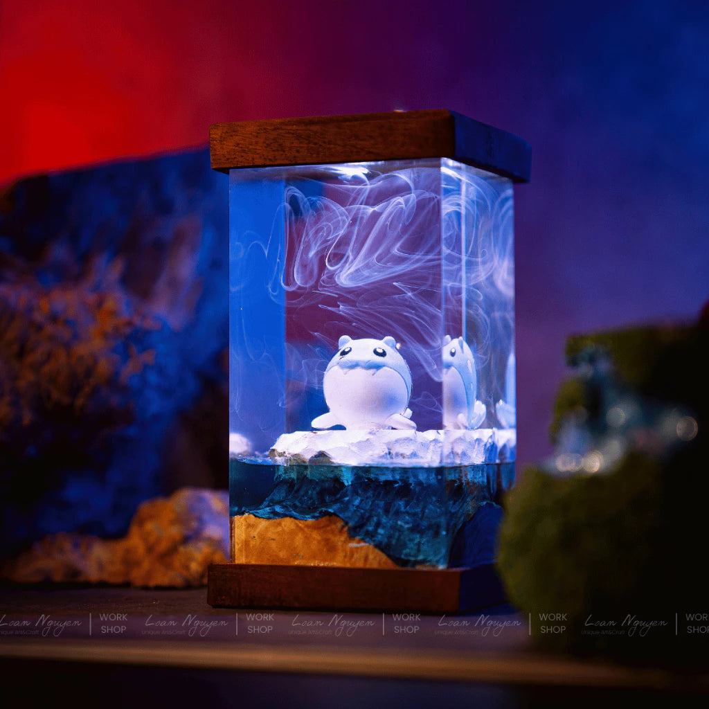 Pokemon Spheal Night Light, Desk Decoration, Handmade for Bedroom, Perfect as a Gift - CDResin.com