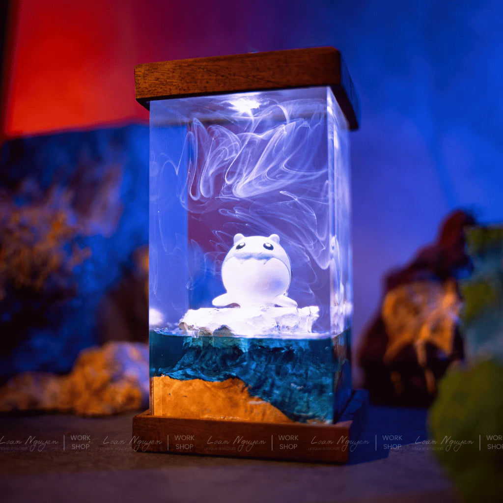 Pokemon Spheal Night Light, Desk Decoration, Handmade for Bedroom, Perfect as a Gift - CDResin.com